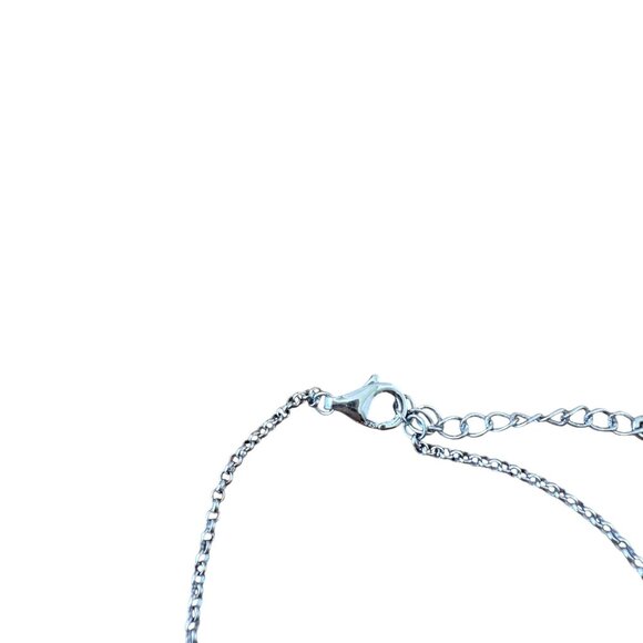 Nadri Sterling Silver Initial N Bracelet With Lobster Clasp 6-7" Adjustable Chai - Picture 5 of 5